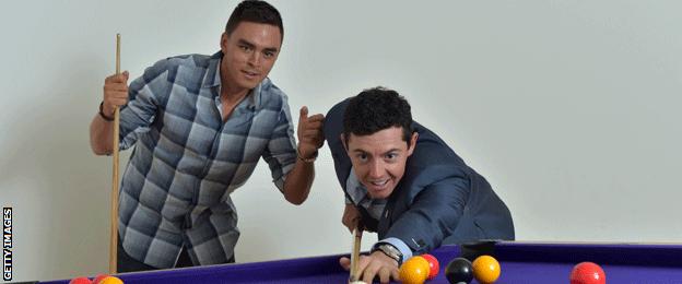 USA star Ricky Fowler joined Rory McIlroy in visiting the Daisy Lodge short break centre at Newcastle, Co Down