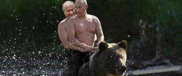 Sepp Blatter and Vladimir Putin