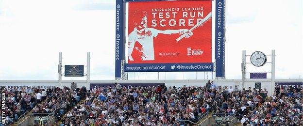 The Headingley scoreboard