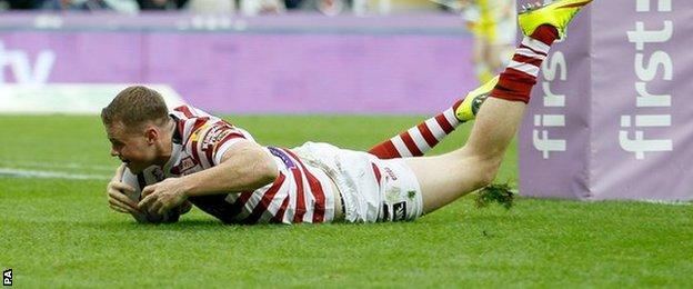 Super League's top try scorer Joe Burgess claimed his 16th of the season at St James' Park