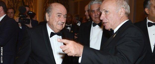 Sepp Blatter and Greg Dyke