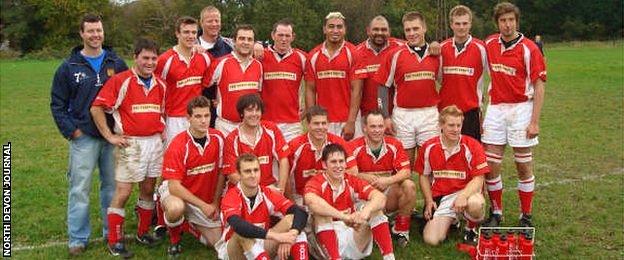 Collins turned out for Barnstaple's second XV side during a holiday in Devon