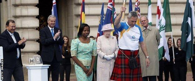 Allan Wells was the first carrier of the Queen's Baton, ahead of the Glasgow Commonwealth Games
