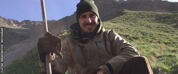 Zlatan Ibrahimovic in the mountains