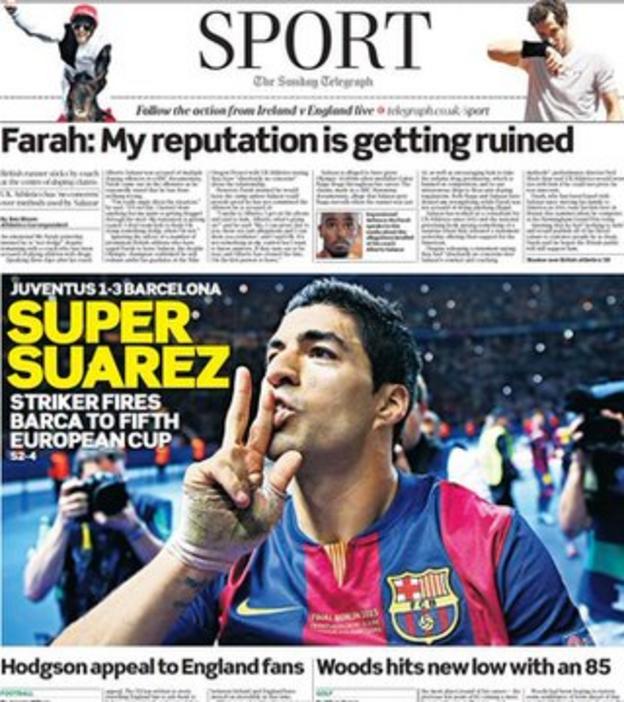 Sunday Telegraph sport section