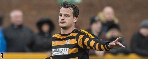 Kyle Benedictus in action for Alloa