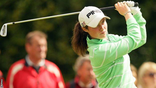 Leona Maguire was beaten in the last 16 at Portstewart on Friday morning