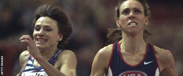 Mary Slaney at the 1997 World Indoor Championships