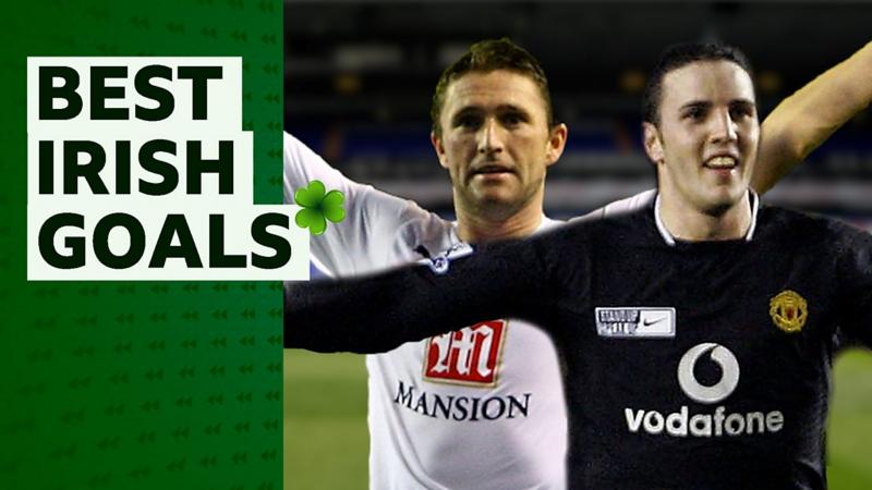 Robbie Keane & John O'Shea celebrate scoring