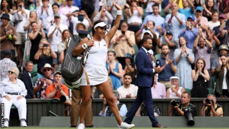 Watson's Wimbledon run ends short of the quarter-finals.