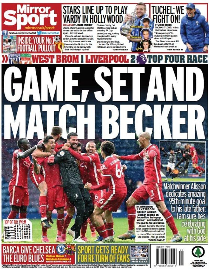 Monday's back pages BBC Sport