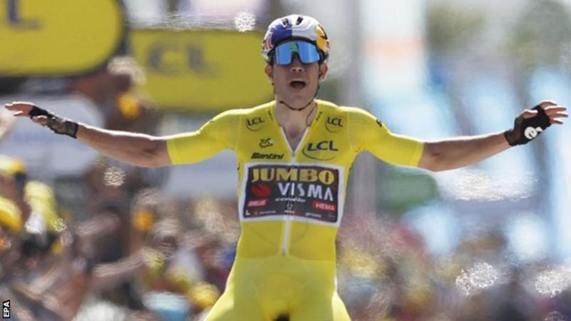 Tour de France 2022: Wout Van Aert powered to victory on stage four.