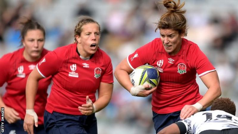 England's Sarah Hunter will be the most capped English player in Saturday's Women's Rugby World Cup match.