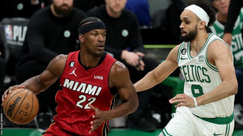 Jimmy Butler sparks as Miami Heat thrashed Boston Celtics in the NBA playoffs.