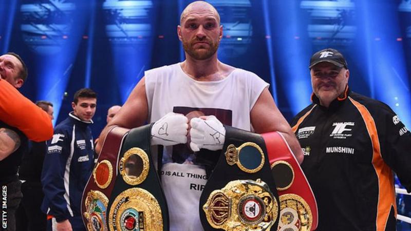 Tyson Fury: WBO set to strip world heavyweight champion of belt - BBC Sport