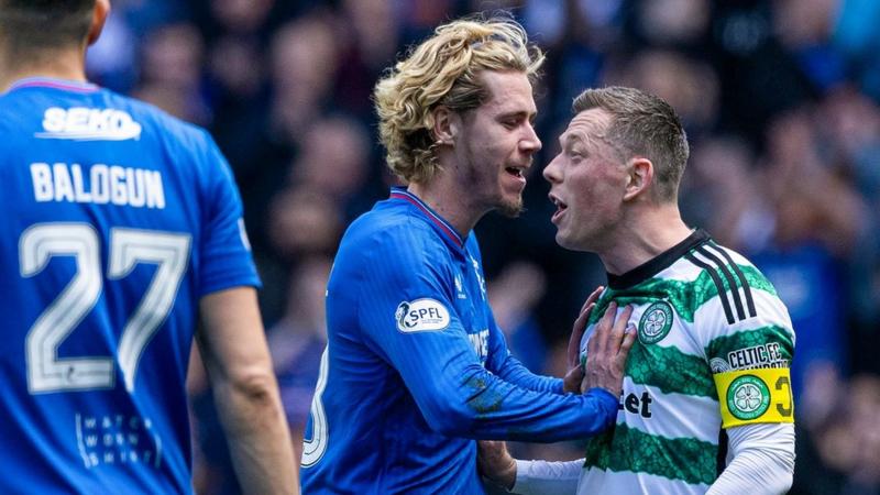 Rangers' Todd Cantwell and Celtic captain Callum McGregor