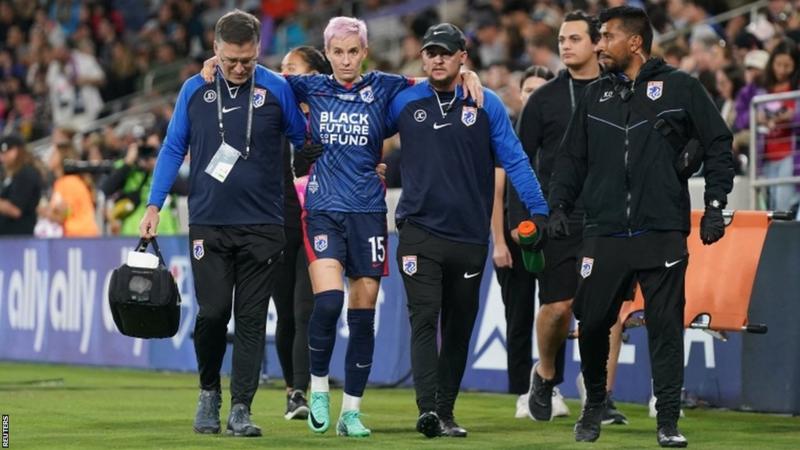 NWSL final: Megan Rapinoe forced to leave farewell game early due to Achilles injury