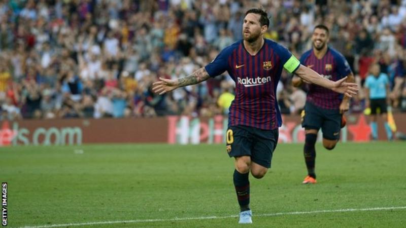 Lionel Messi returns to form on world stage with Champions League hat-trick