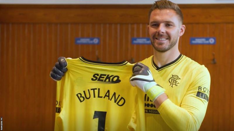 Goalkeeper Jack Butland confirmed his move to Rangers after Crystal Palace exit.