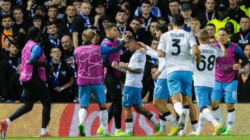 Rangers suffered shocking 0-3 defeat against Napoli at the UEFA Champions League.