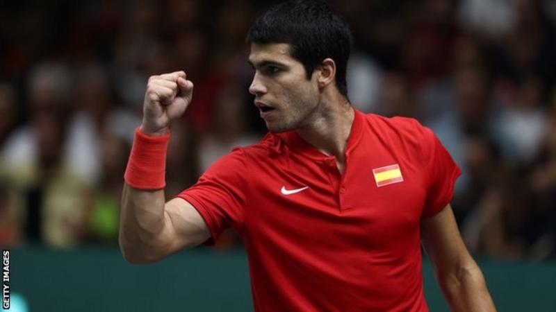 Carlos Alcaraz's victory sealed Spain's spot in the quarter-finals of Davis Cup.