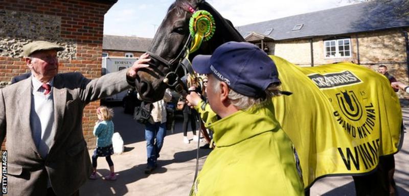 2015 Crabbie's Grand National winner Many Clouds and owner Trevor Hemmings