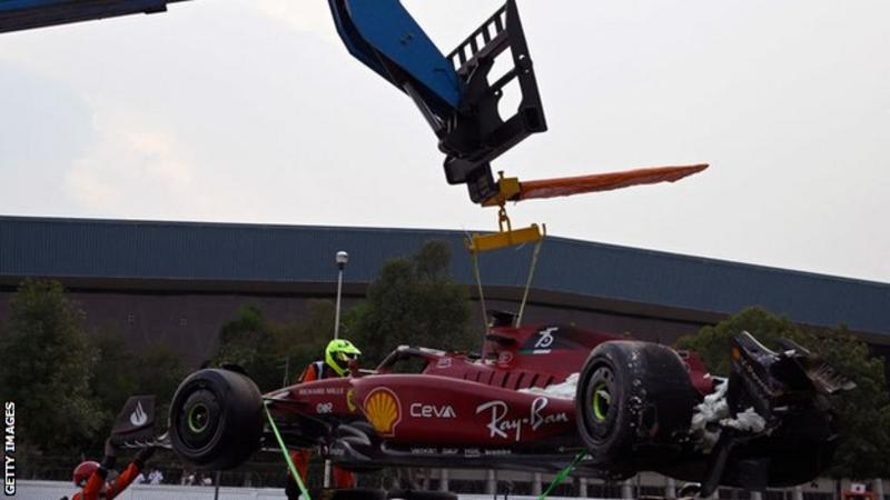 Charles Leclerc suffered crash during practice session at the Mexican Grand Prix.