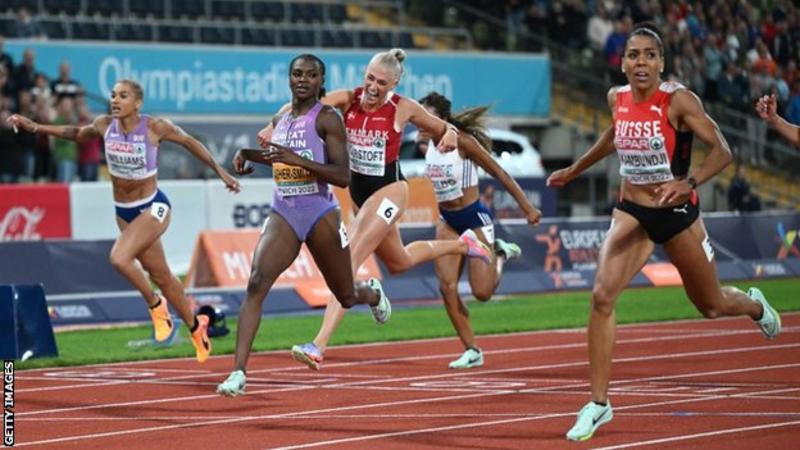 Switzerland's Mujinga Kambundji claimed gold in 200m final at the European Championships.