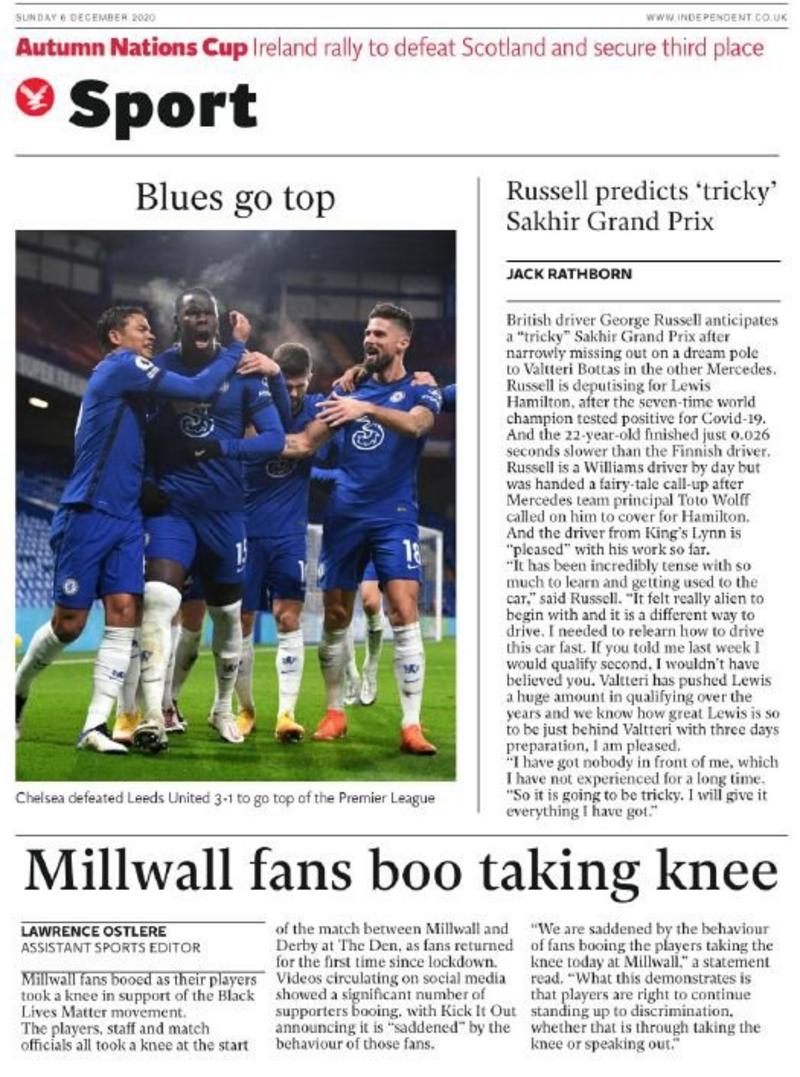 Sunday's back pages - BBC Sport