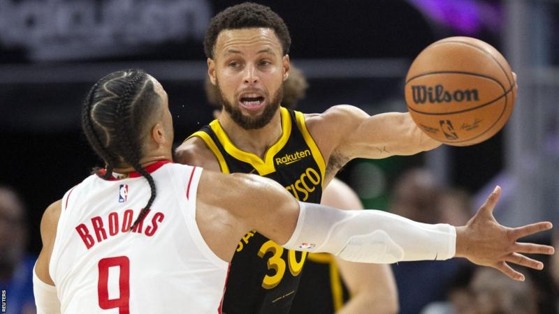Golden State Warriors thrashed Houston Rockets in an NBA thrilling encounter.
