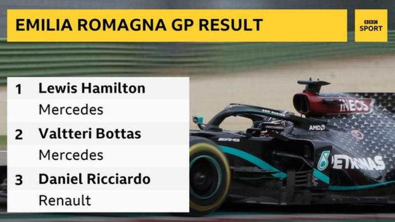 Lewis Hamilton wins Emilia Romagna GP as Mercedes win constructors' title _115170615_lewishamilton