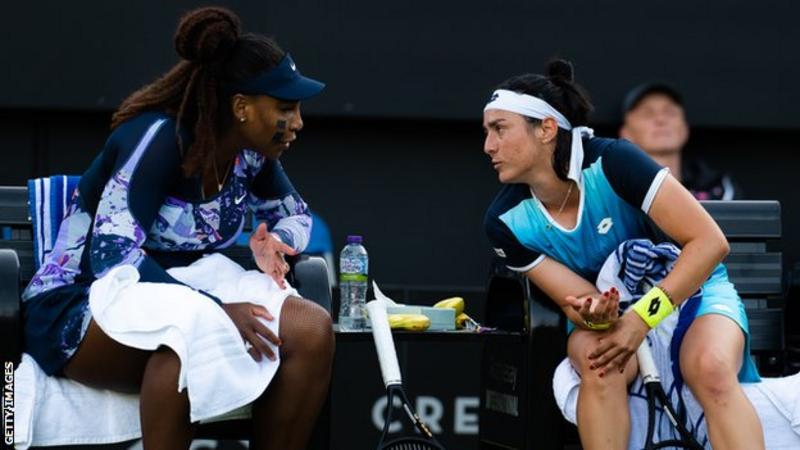 Serena Williams and Ons Jabeur withdraws from Eastbourne doubles.