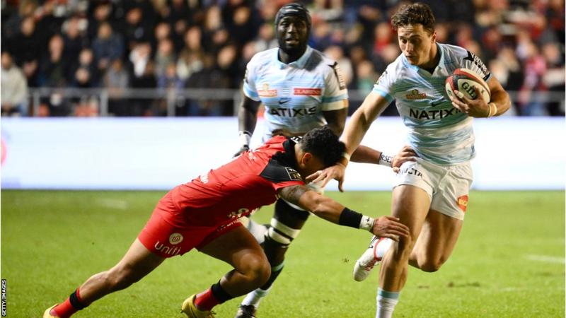 England's Henry Arundell scores a hat-trick in his debut for Racing 92.