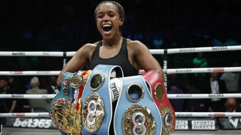 Natasha Jonas thrashed Kandi Wyatt to become a two-weight world boxing champion.