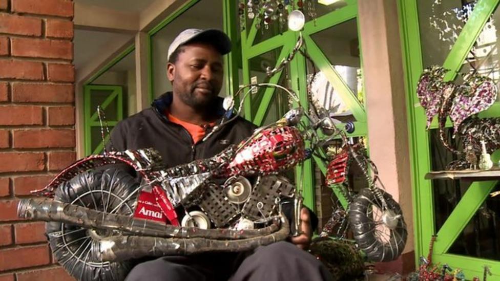 The man who makes art from rubbish