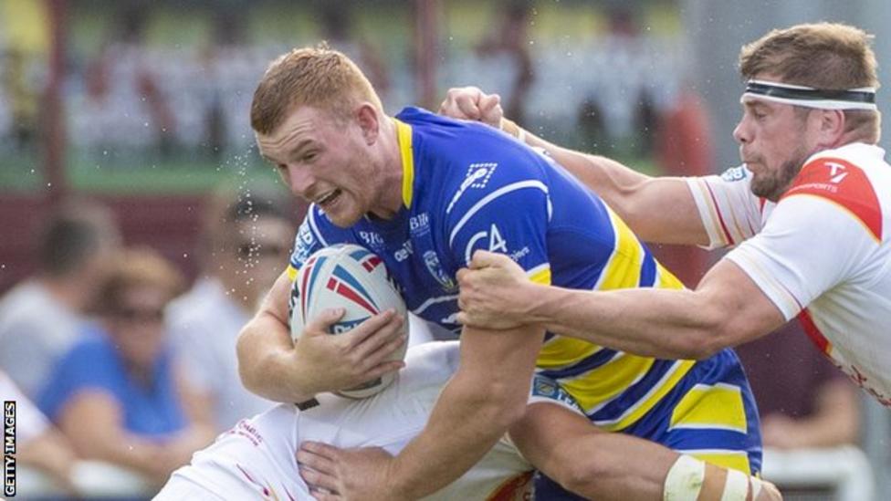 Jack Hughes Warrington cocaptain played on against Catalans with