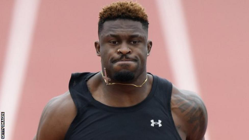 DK Metcalf: NFL star clocks 10.37 in 100m at Golden Games - BBC Sport