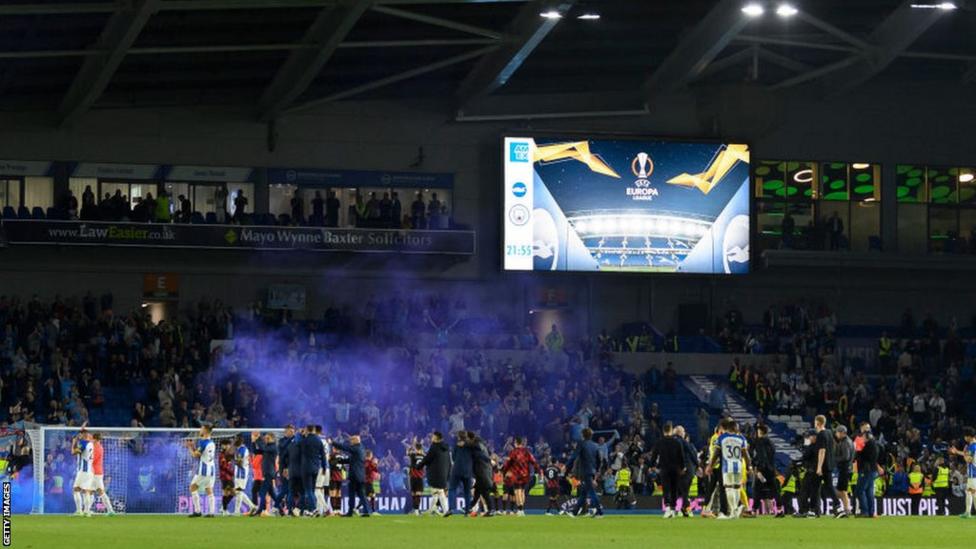 Brighton celebrate Europa League qualification with a 1-1 draw with Manchester City