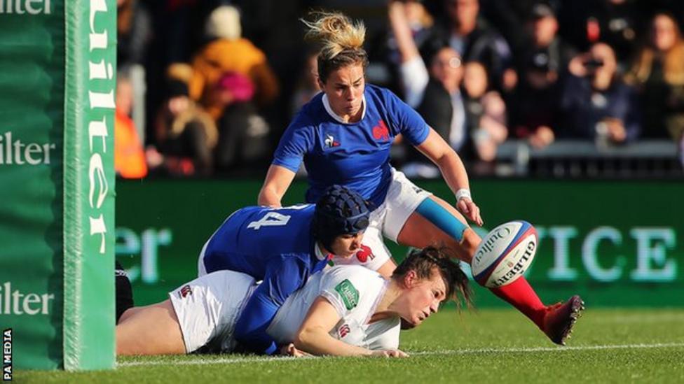 England 17-15 France: Red Roses win as Lydia Thompson scores late try ...