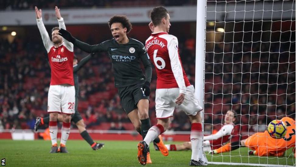 Arsenal 0-3 Manchester City - BBC Sport