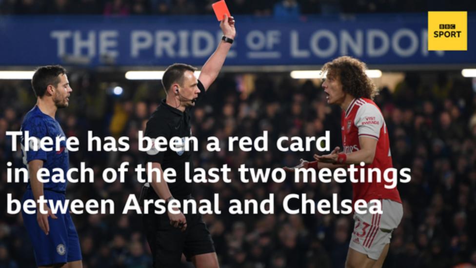 There has been a red card in each of the last two meetings between Arsenal and Chelsea