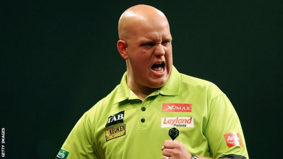 Michael van Gerwen beats Adrian Lewis in Players Championship - BBC Sport