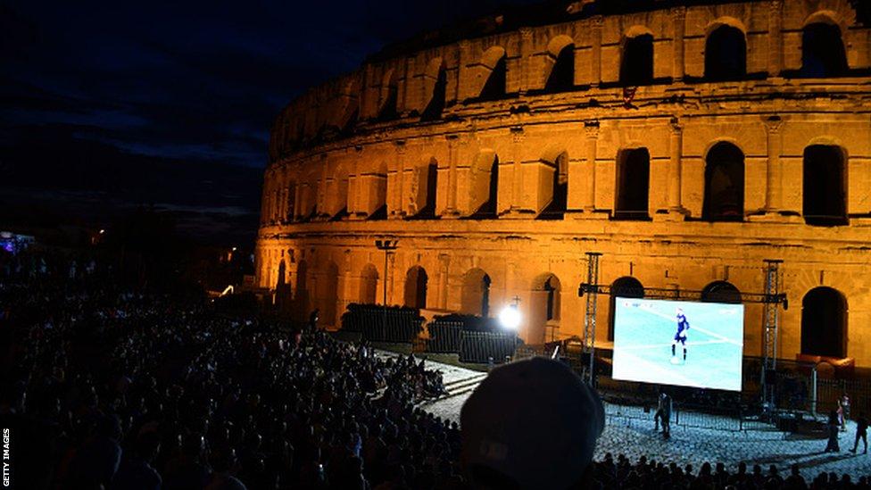Roman Coliseum of in El-Jem, south of Tunis