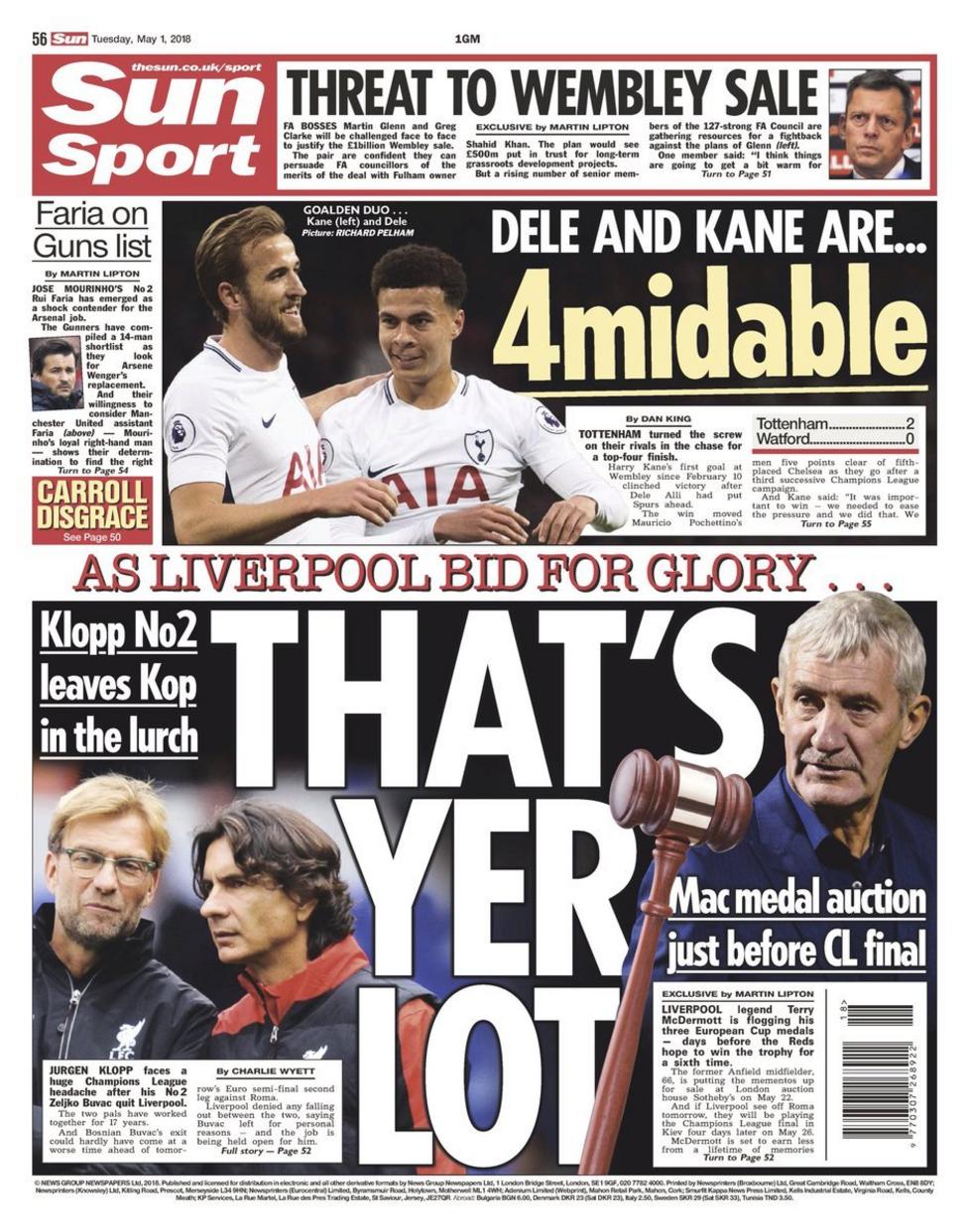 Tuesday's newspapers - BBC Sport