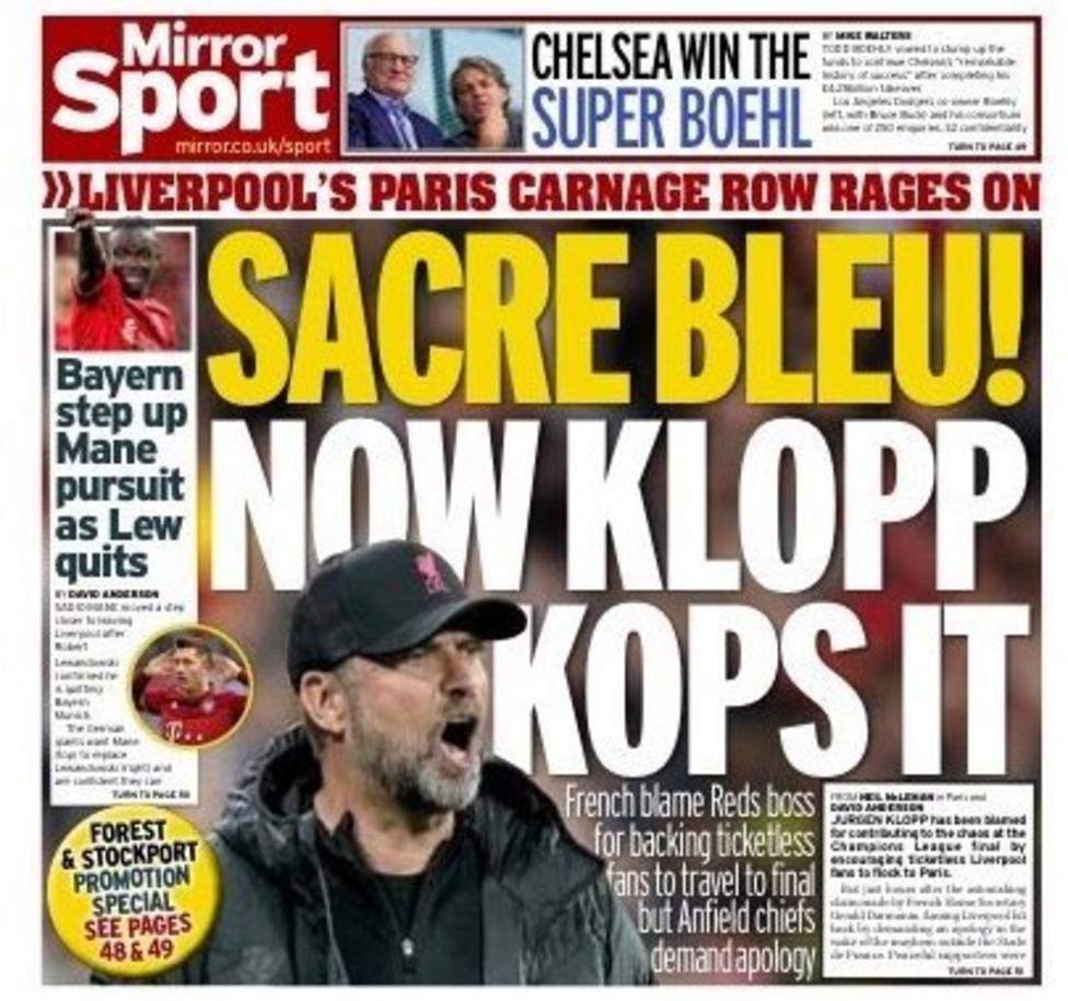 Tuesday S Back Pages Bbc Sport