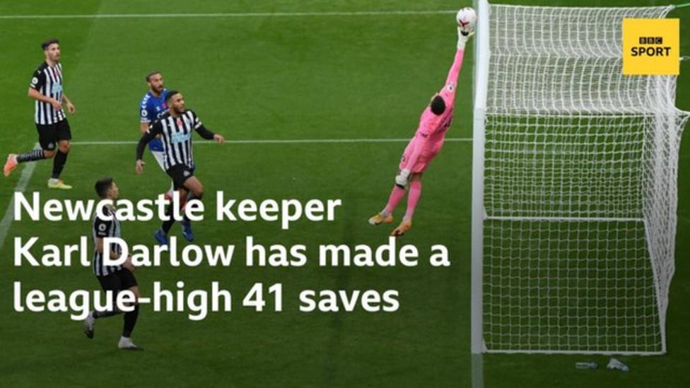 Newcastle keeper Karl Darlow has made a league-high 41 saves