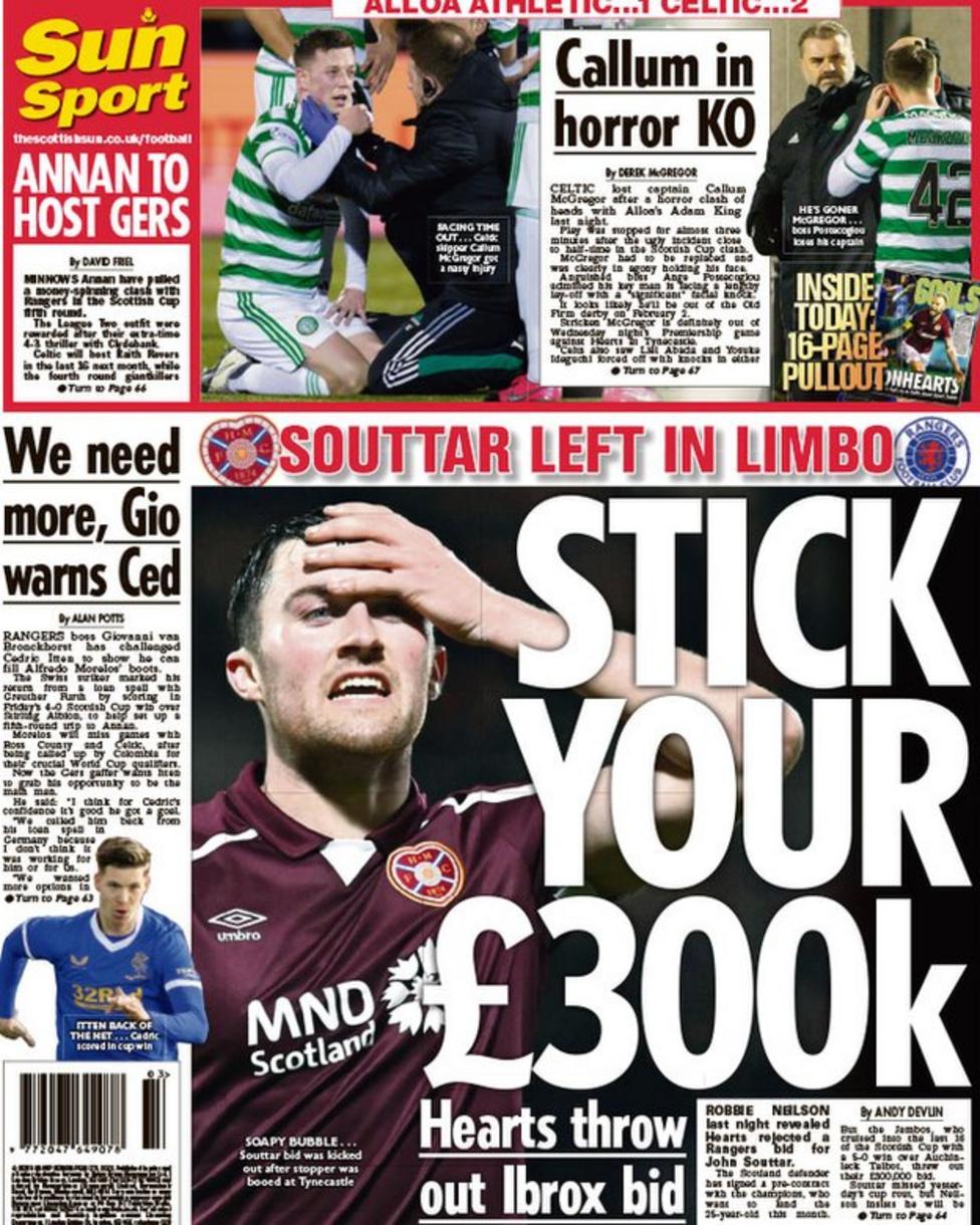 Scottish Gossip: Rangers, Celtic, Hearts, Aberdeen, Ramsay, Souttar ...