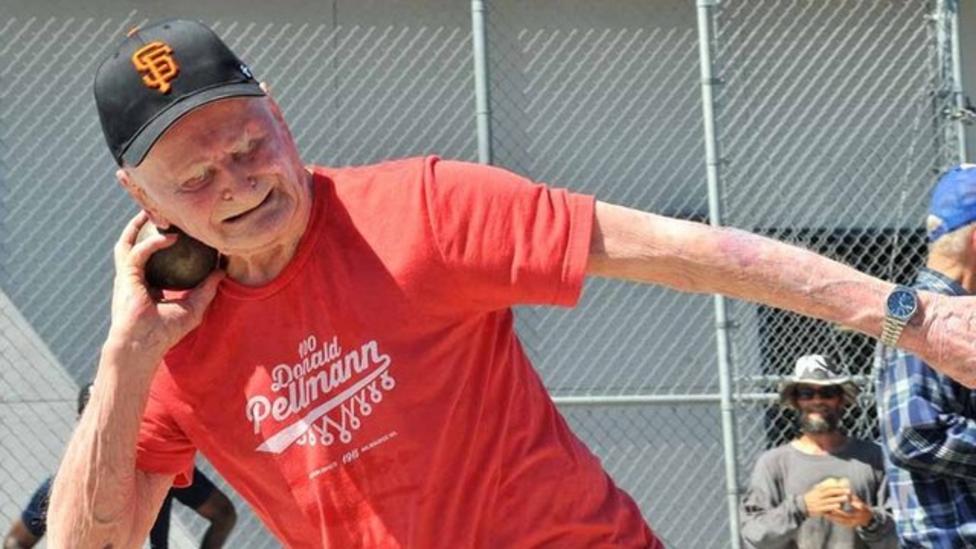 100-year-old man sets five records