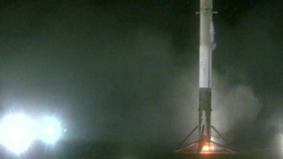 SpaceX rocket lands back on earth CBBC Newsround