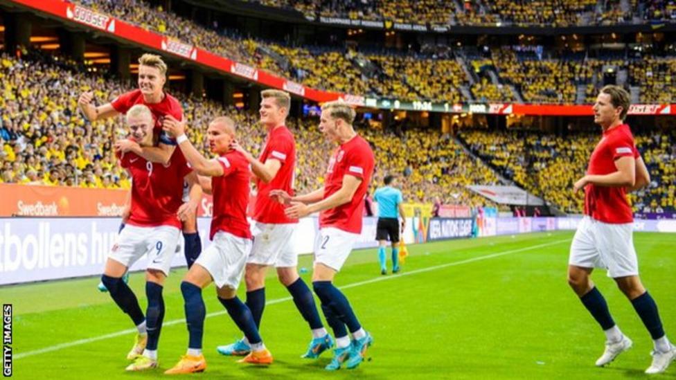 Norway 32 Sweden Erling Haaland continues form with two goals BBC Sport